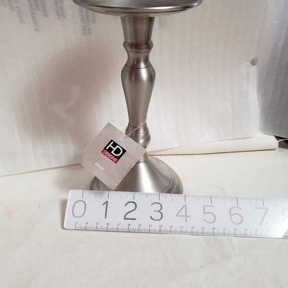 Silvertone candle holder. One 7 inch tall. - Picture 8 of 8